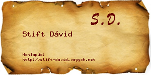 Stift Dávid névjegykártya